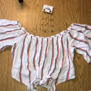 Off the shoulder crop top